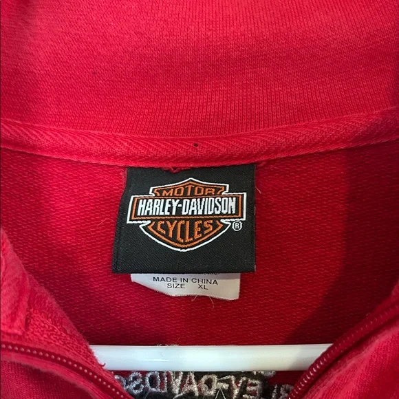 Harley-Davidson Red and Black Track Jacket - Picture 3 of 9
